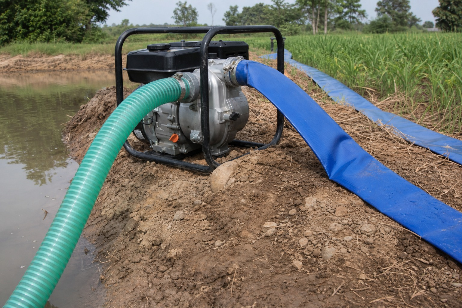 PVC hose types overview showing spiral suction, steel wire reinforced, and layflat hoses